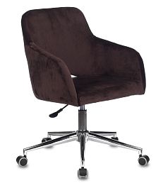 Кресло Бюрократ CH-380SL мокко Italia 6 крестов. металл хром - Фото предпросмотра