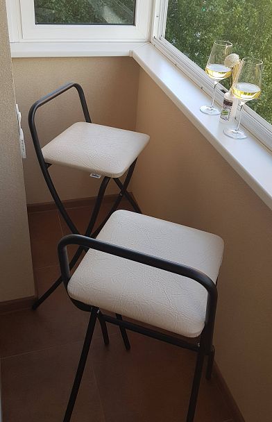 Стул барный складной Sheffilton SHT-S46 беж/черный муар - Вид 7