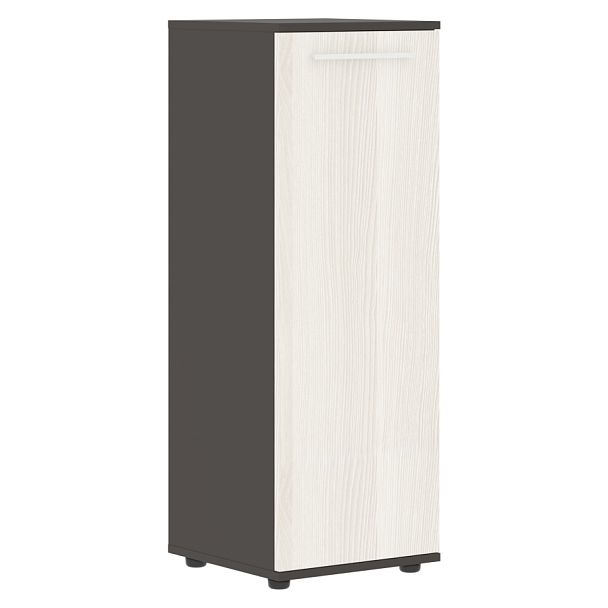 Шкаф средний узкий EMCS 42.1 Ясень Траун/Белый/Мокко 426х430х1199 EDIS - Вид 1