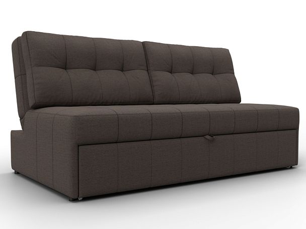 Диван прямой Лига-107 (160) Рогожка коричневый - Вид 1