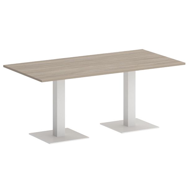 Home Office Стол прямоугольный VR.SP-5-180.2 Дуб аттик/Белый металл 1800*900*753 - Вид 1
