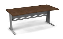 Стол на металлокаркасе 1800 Берлин Орех Вармия/Серый СПМ 180.85 - Фото предпросмотра