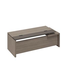 Стол руководителя левый U.RUS РС 103 ДЧ/ЛС дуб виченца/лава серая - Фото предпросмотра