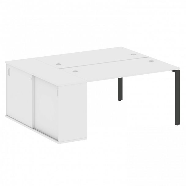 Рабочая станция "Metal System" БП.РС-СШК-1.3 белый/антрацит - Вид 1