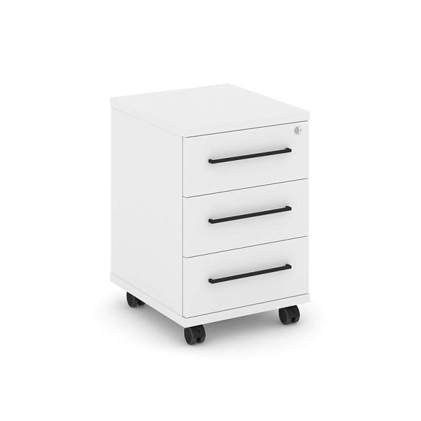 Rift Тумба мобильная усиленная RF.TM-002 Белый Бриллиант/Металл Черный 416*460*615 - Вид 1