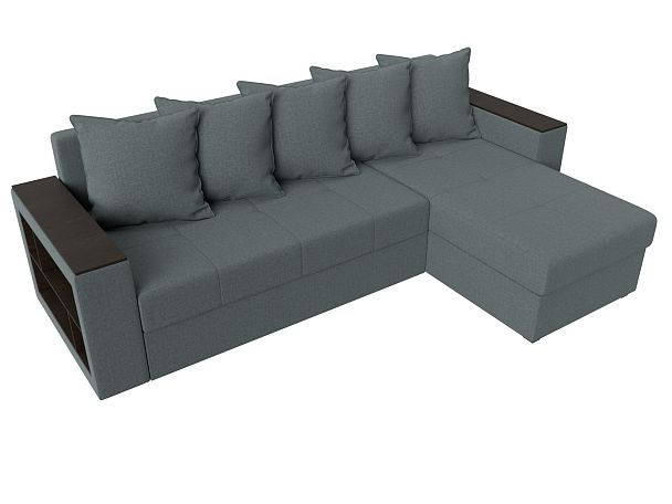 Диван угловой Дубай Лайт правый угол Рогожка серый - Вид 5