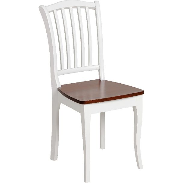Комплект деревянных стульев с жестким сиденьем Элин Белый/Темный орех, 2 шт. - Вид 3