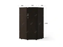 UNITY PШ-80 ВЕНГЕ Угловой шкаф закрытый 620х620х1208 - Фото предпросмотра