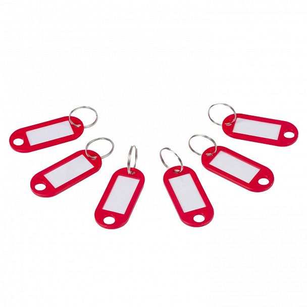 Бирки для ключей КОМПЛЕКТ 50 ШТ., длина 50 мм, инфо-окно 30х15 мм, КРАСНЫЕ, STAFF, 237490, 89 - Вид 7