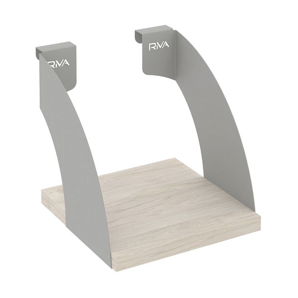 Навесные полки. Кронштейны+ЛДСП полка 200мм MAN-41-2 Денвер светлый/Серый металл 200*220*200 - Вид 1