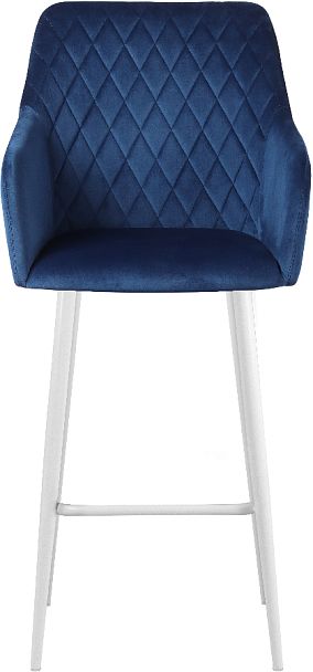 Комплект барных поворотных кресел Барли К, Confetti blue/белый, 2 шт. - Вид 3