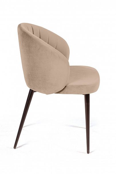 Стул Mont Blanc, бархат бежевый 5 / черный конус - Вид 6