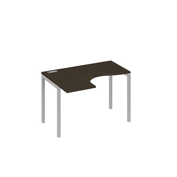 Стол эргономичный левый "Классика" на металлокаркасе DUE A4 А4 Б2 031 БП венге / металлокаркас серый - Вид 1