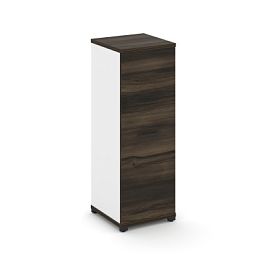 Concept Шкаф 1 узкая секция, 3 ниши CN.STU-316 B Дуб Мали/Белый Бриллиант/Металл Черный 420*420*1186 - Фото предпросмотра