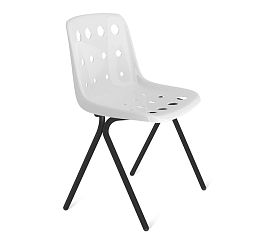 Стул Sheffilton SHT-ST56/S186-1 белый/черный муар - Фото предпросмотра