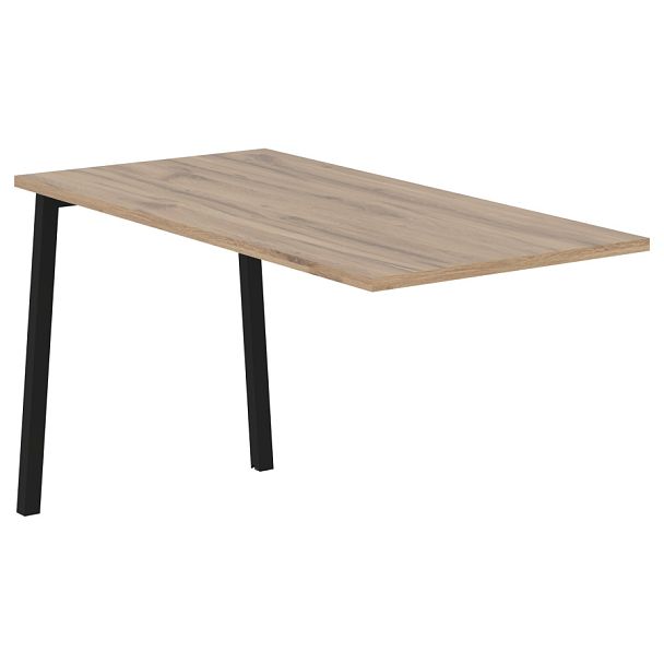 Брифинг-приставка ELB 1367 Дуб Денвер светлый/Черный 1360х670х750 EDIS - Вид 1