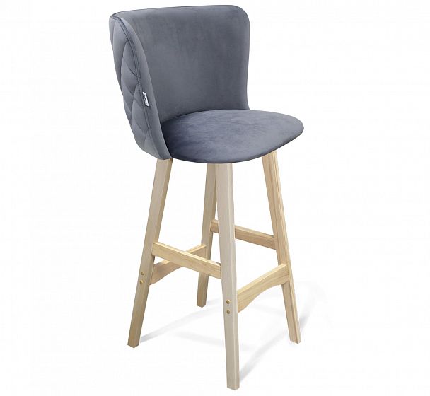 Стул барный Sheffilton SHT-ST36-3/S65 нейтральный серый/прозрачный лак - Вид 1