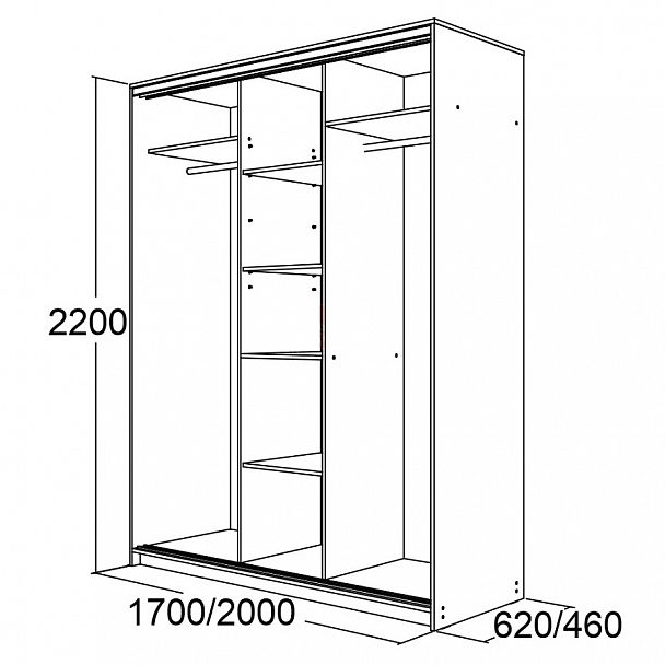 Шкаф-купе "Мираж 17.1" 620 - Вид 5