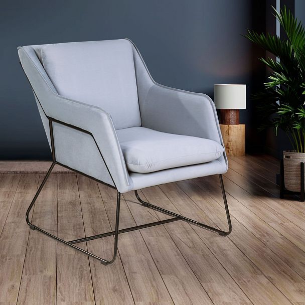 Кресло Alex, велюр серый - Вид 6