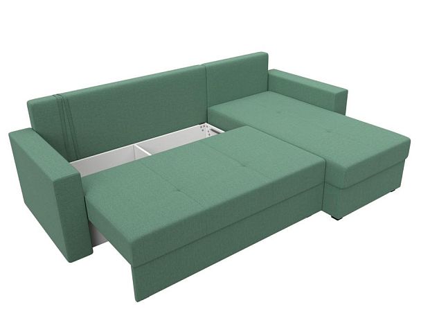 Диван угловой Верона Лайт правый угол Рогожка зеленый - Вид 7