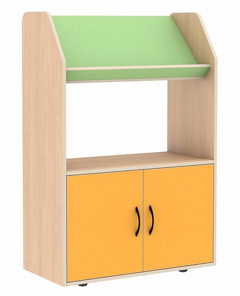 Стеллаж-витрина книжная с дверцей - Вид 1