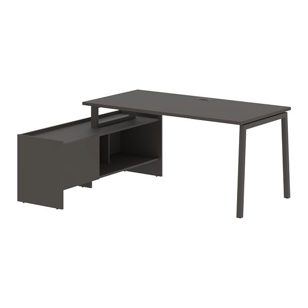 Стол с тумбой ELCT 17814 Мокко/Мокко 1760х1400х750 EDIS - Вид 1