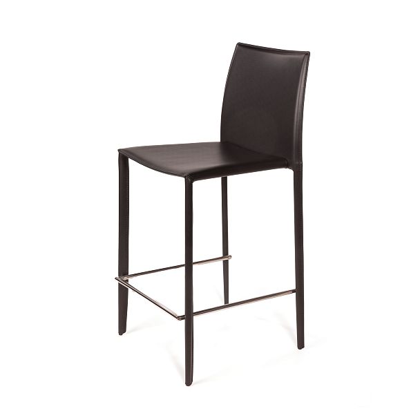 Стул полубарный Rolf, кожа черный - Вид 10