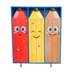 Шкаф "Карандаш" 3-секционный малый - Фото предпросмотра