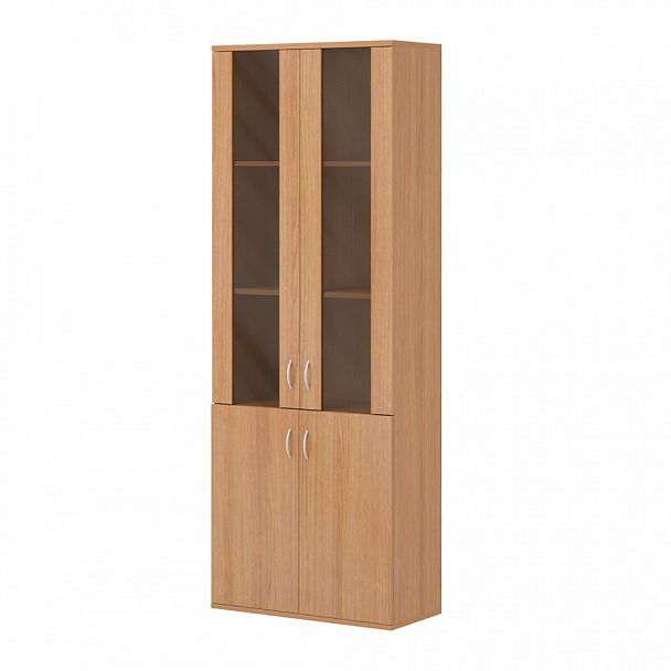 Шкаф высокий "Логистика"  ПК-ЛОГ-ШК202Х75С2Д2/35-В1-24 ольха шагрень - Вид 1