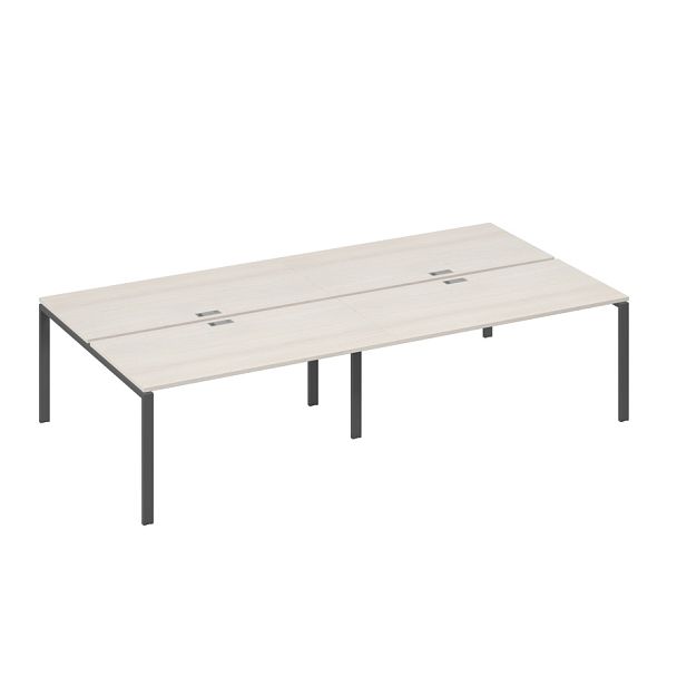 Станция рабочая на металлокаркасе UNO 4х160 A4 А4 Б1 178-2 БП дуб / металлокаркас антрацит - Вид 1