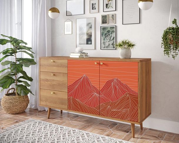 Комод Berber с двумя дверками и ящиками 49 принт арт BB05/Print_49 - Вид 3