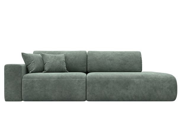 Диван прямой Лига-036 НПБ Модерн подлокотник слева Велюр зеленый - Вид 2
