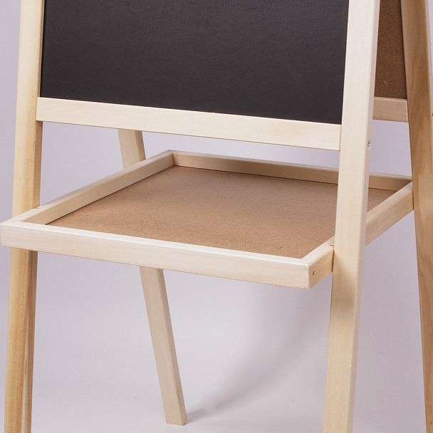 Доска-мольберт двусторонняя для мела и магнитно-маркерная 460х540 мм, черная/белая, РОССИЯ, ПИФАГОР, 236164 - Вид 8