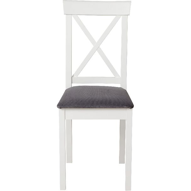 Комплект деревянных стульев с мягким сиденьем Бергольф Белый/Серый велюр, 4 шт. - Вид 2