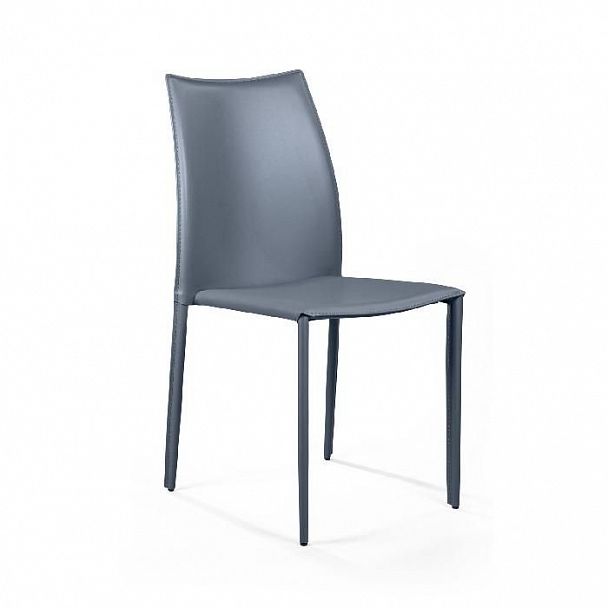 Стул Rolf, кожа антрацит, стопируемый - Вид 1