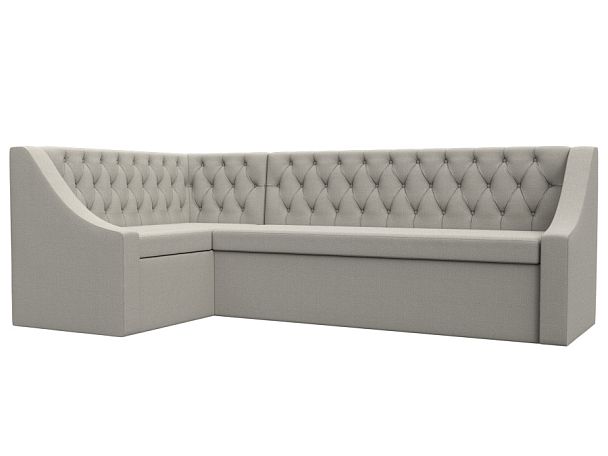 Диван кухонный угловой Мерлин левый угол Рогожка бежевый - Вид 1