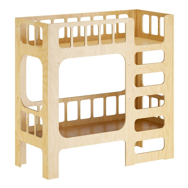 Кровать 2-х ярусная фанера, лак КМ-021, 1400 - Вид 1