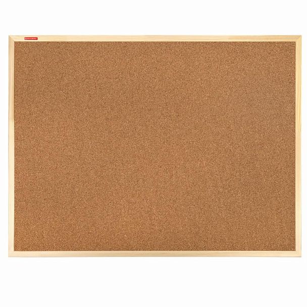 Доска пробковая для объявлений 90х120 см, деревянная рамка, BRAUBERG Wood, 238312 - Вид 2