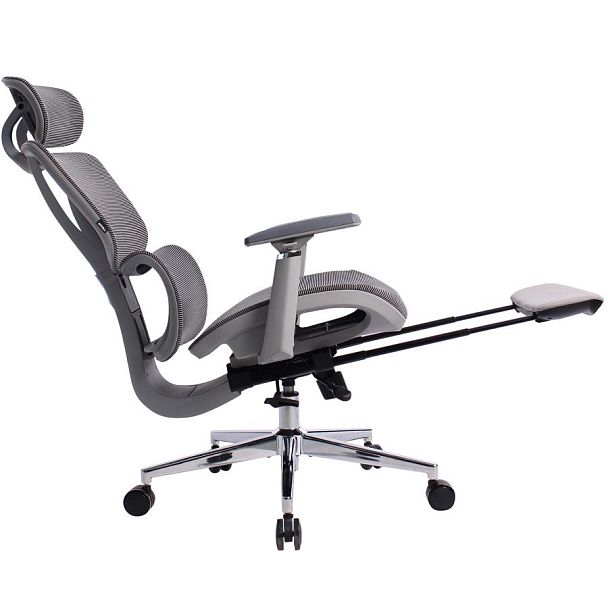 Кресло BRABIX PREMIUM "Evolution ER-700", подножка, слайдер, синхромеханизм, сетка, серое, 532948 - Вид 9