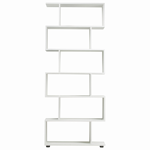 Стеллаж BRABIX "Scandi SH-008", 730х250х1760 мм, 6 секций, ЛДСП, белый, 641897, ЦБ013658-1 - Вид 1