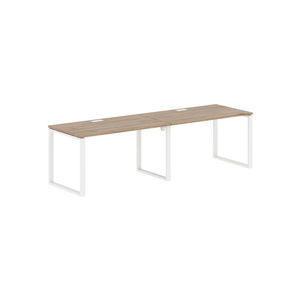Стол 2-х местный EQWST 2780 Дуб Денвер светлый/Белый 2726х800х750 EDIS - Вид 1