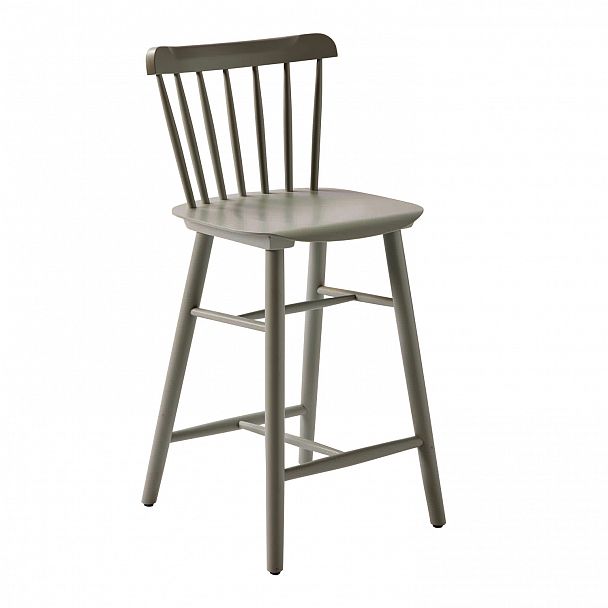 Стул Такер полубарный, серый деревянный - Вид 2