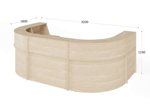 UNITY РРП6-18-32-DS Симметричный ресепшн 3200х1800х1150 - Вид 2