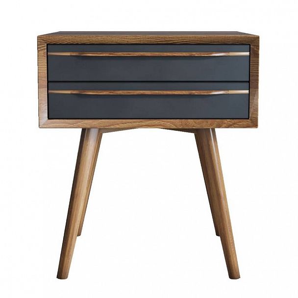 Тумба прикроватная "Bruni Black" BR-12 - Вид 1