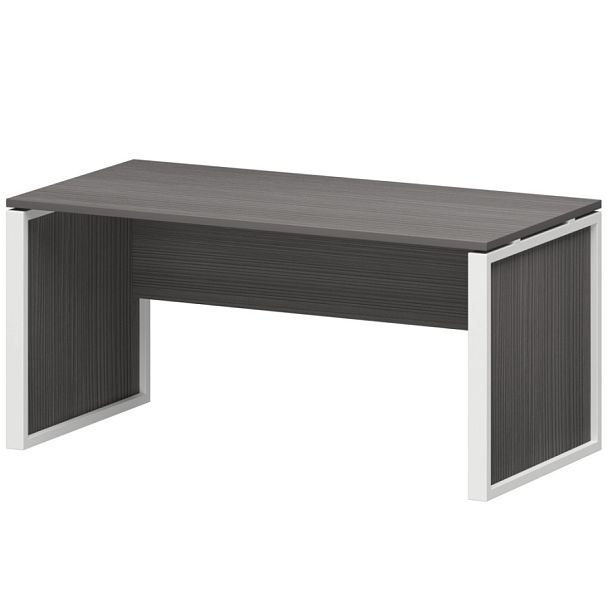 Стол руководителя НТМ-160-КМК Лиственница/Белый 1600x800x750 Аргентум-М - Вид 1