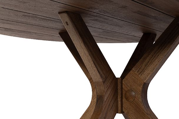 Стол деревянный из массива дуба Эмирель D95 Дуб темный - Вид 6