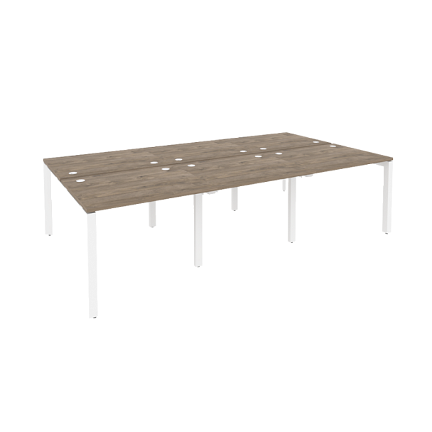 Onix Рабочая станция на П-образном м/к O.MP-D.RS-6.1.8 Тиквуд темный/Белый металл 2940*1635*750 - Вид 1