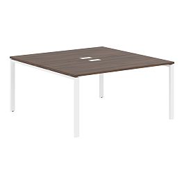 Стол 2-х местный EUWST 1516 Дуб Денвер тёмный/Белый 1560х1606х750 EDIS - Фото предпросмотра