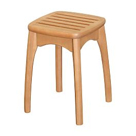 Табурет с фигурной ножкой / массив-решётка / бочонок Бук (Лак) - Фото предпросмотра