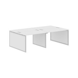 Стол 4-х местный XQPWST 2414 Белый/Алюминий 2400х1406х750 XTEN-QP - Фото предпросмотра